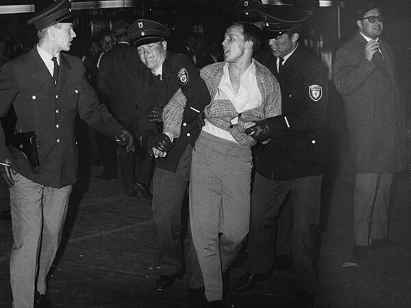 The Schwabinger Krawalle (Schwabing riots) in Munich, 1962