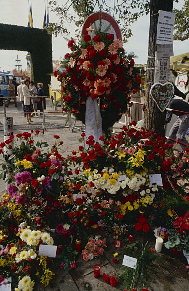 Gedenkstätte nach dem Oktoberfestattentat in München, 1980