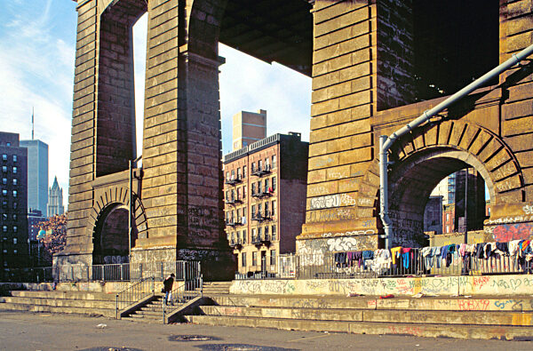 Unter der Manhattan Bridge in New York, 1992