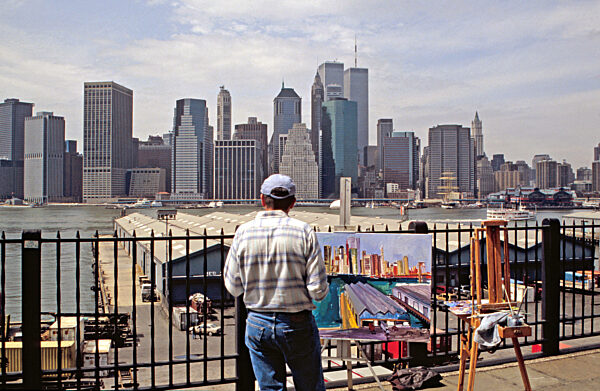 Künstler in Brooklyn Heights, 1992
