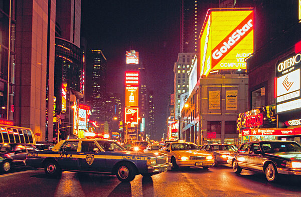 Times Square in New York bei Nacht, 1992