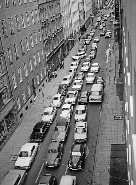 Reger Verkehr in München, 1973