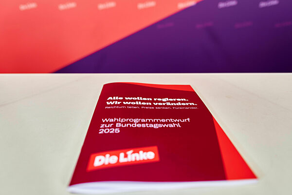 Presentation of the Left Party election program for the 2025 Bundestag elections