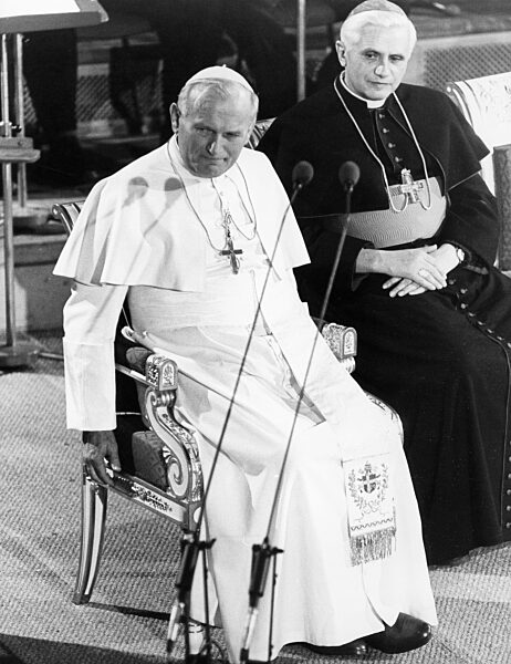 Pope John Paul II and Cardinal Joseph Ratzinger, 1980
