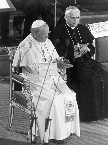 Pope John Paul II and Cardinal Joseph Ratzinger, 1980