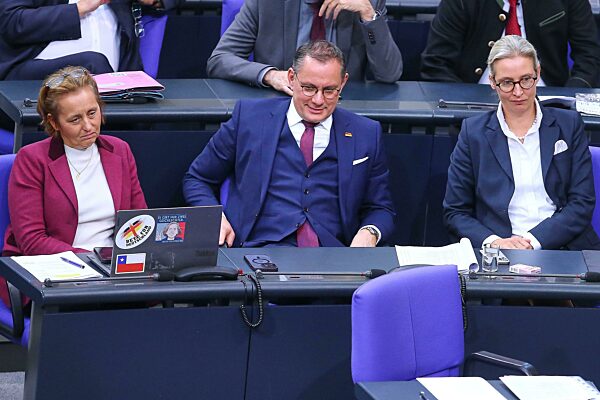 AfD-Spitzenpolitiker von Storch, Chrupalla, Weidel