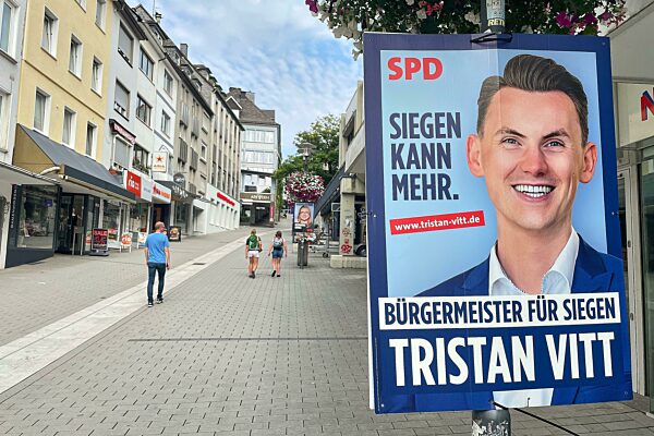 Wahlplakate in der Siegener Oberstadt