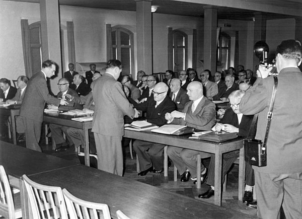 Gebhard Müller re-elected as the minister-president of Baden-Württemberg