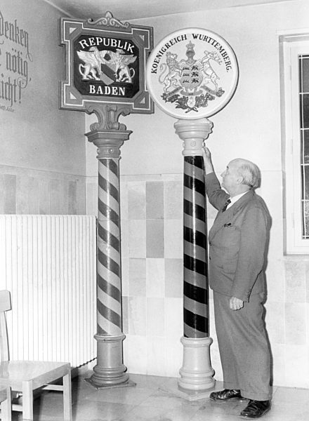 Old boundary posts of the federal states Baden and Wurttemberg