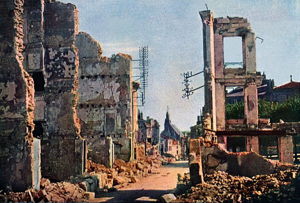 street, Verdun, bombing, Battle, Verdun, Western Front, World War I, War, World War, Europe, 1914-1918, France, 1916, Autochrome, ruins