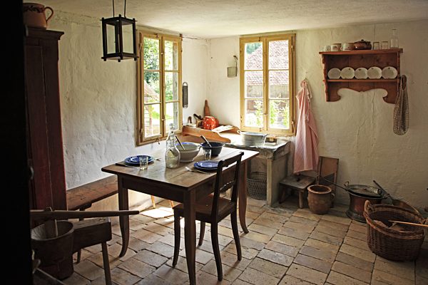 Switzerland, Europe, Canton Bern, Ballenberg, open air, museum, kitchen, old, historical, Architecture, Swiss, Lifestyle, Indoor, No People, Horizontal