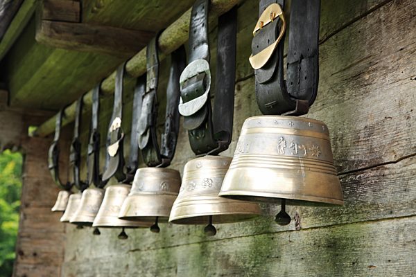 Switzerland, Europe, Canton Bern, Ballenberg, open air, museum, Farm House, Swiss, Cow Bell, Hanging, Agriculture, No People, Horizontal