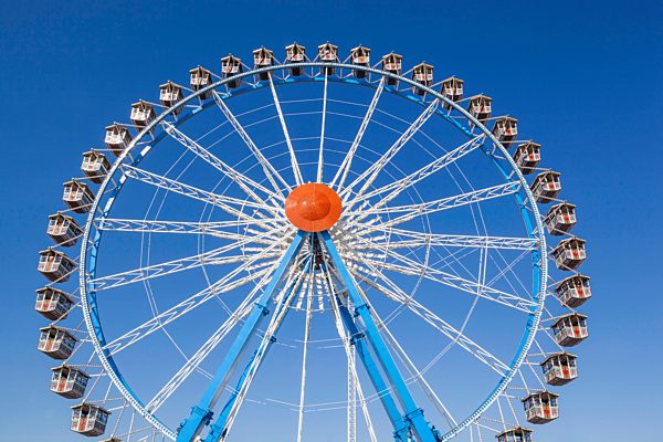 Germany, Bavaria, Munich, Oktoberfest, Funfair, Giant Ferris Wheel