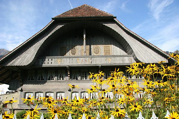 Switzerland, Brienz, Bernese Oberland, open-air museum, history, museum, historical, Ballenberg, house, home, farmhouse, solar hat, garden