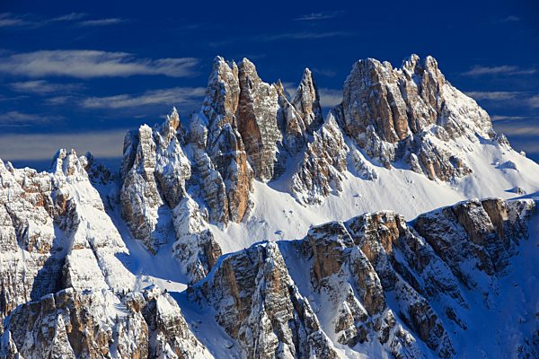 Alps, Alpine panorama, view, mountain, mountains, massif, mountain panorama, Croda da Lago, Dolomites, Europe, cliff, rock, cliff, cliff needles, mountains, summits, peaks, Italy, massif, needle, needles, panorama, snow, south Tyrol, South Tirol, winter, a