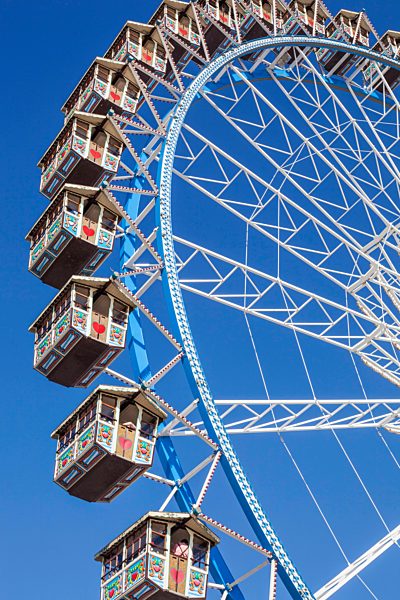 Germany, Bavaria, Munich, Oktoberfest, Funfair, Giant Ferris Wheel