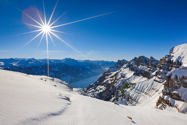 Alps, view, mountain, mountain panorama, mountains, mountain massif, Brisi, Churfirsten, Chäserrugg, rock, cliff, mountains, back light, Glarus Alps, sky, Mürtschenstock, panorama, Rosenboden, Schibenstoll, snow, snow drift, Switzerland, Swiss Alps, Swis