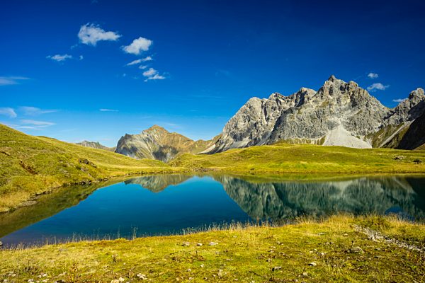 Eissee, Oytal, big, great, savages, high bird group, horse tooth group, Alps, Allgäu, Bavaria, Germany, Europe