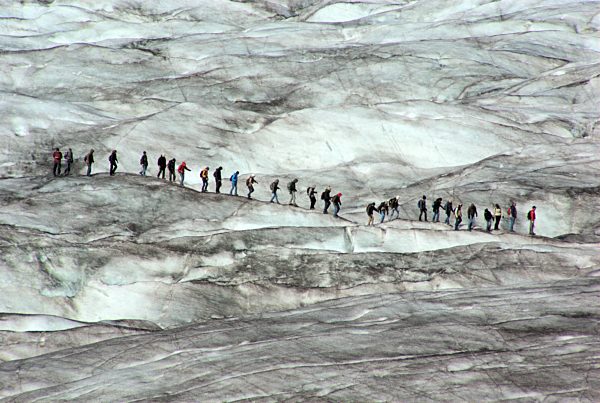 Switzerland, Europe, Wallis, Alps, Riederalp, Landscape, Mountain, autumn, clouds, Aletschgletscher, glacier, hiker, people