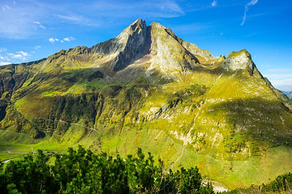 2259, Allgäu, Allgäuer Alpen, Alps, Bavaria, mountains, mountaintops, mountain landscape, mountain point, Europe, rock, cliff, sky, Höfats, Laufbacher, nature, eastern side, points, peaks, South Germany, southeast side, day, way, cloud, clouds