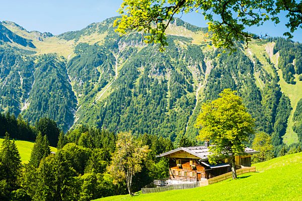 Allgäu, Allgäu Alps, Alps, Alpine scenery, farmhouse, Bavaria...