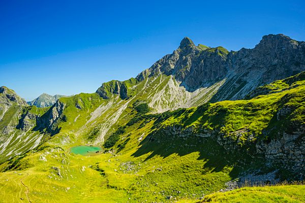Allgäu, Allgäu Alps, Alps, Bavaria, near Oberstdorf, mountain...