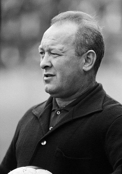 Muenchens Trainer Zlatko Cajkovski beim Spiel Bayern Muenchen gegen Borussia Moenchengladbach, Bundesliga, Saison 1966/1967