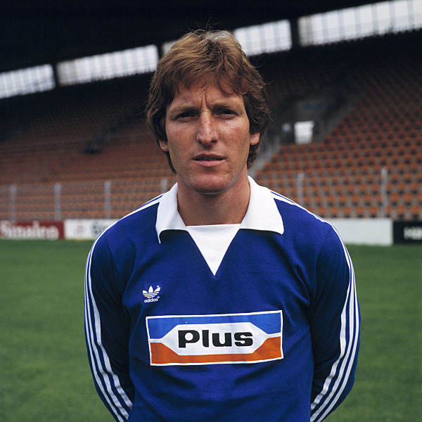 Portraet Michael Lameck, Fussball, Bundesliga 1979/1980, Pressetermin VfL Bochum, Vorstellung der Mannschaft fuer die neue Saison