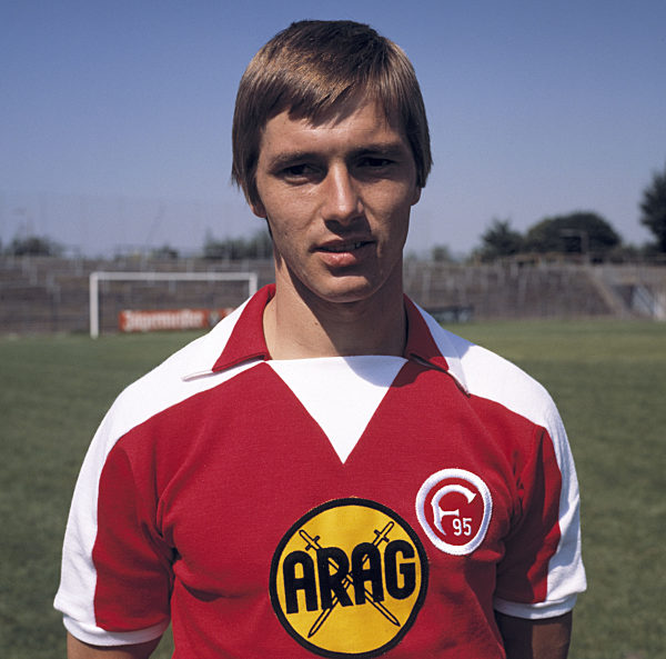 Portraet Heiner Baltes, Fussball, Bundesliga, 1977/1978, Pressetermin Fortuna Duesseldorf, Vorstellung der Mannschaft fuer die neue Saison