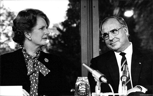 Margaret Thatcher und Helmut Kohl