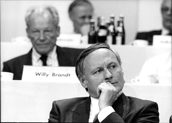 Oskar Lafontaine und Willy Brandt