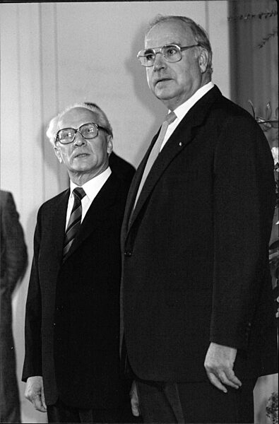 Helmut Kohl und Erich Honecker