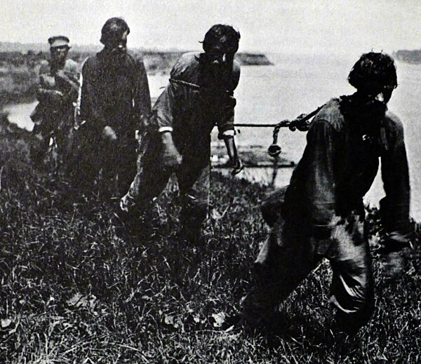 Photograph taken of Russian serf peasants