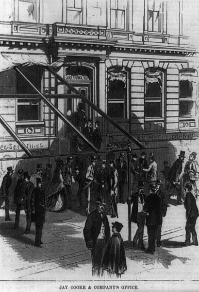 Scenes in Wall Street during the panic.