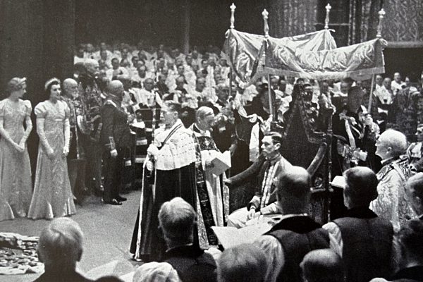 Coronation of King George V in Westminster Abbey. Dated 1937