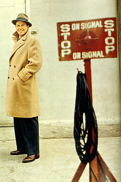 Ronald Reagan models in ¿Esquire¿ November 1958 United States / Colour 35mm...