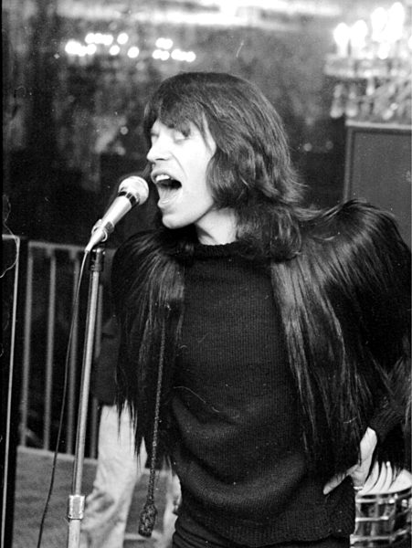 Mick Jagger practising today for an hour long television spectacular...