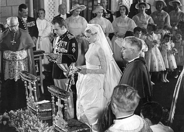 The wedding of Prince Rainier of Monaco to Grace Kelly. 1956 Monaco / Mono Print