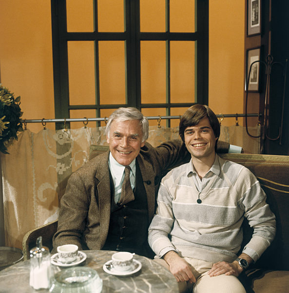 JOACHIM FUCHSBERGER mit Sohn, Komponist THOMAS FUCHSBERGER, 1980...