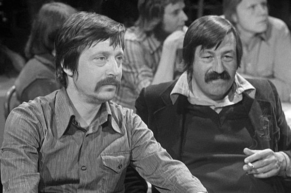 WOLF BIERMANN, Sänger, Liedermacher und Lyriker mit Schriftsteller GÜNTER...