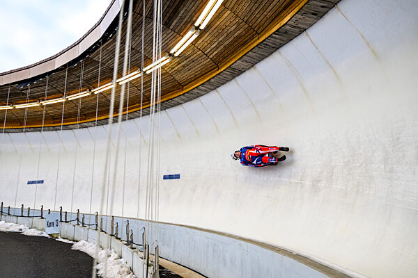 GER, Thueringen, 7. Eberspaecher Rodel Weltcup 2025/2026, 1 Mixed-Event Europameisterschaft pressenden by Skechers, Oberhof, 23.01-24.01.2026, 1. Lauf Damen Doppel, 09.20Uhr, 24.02.2026