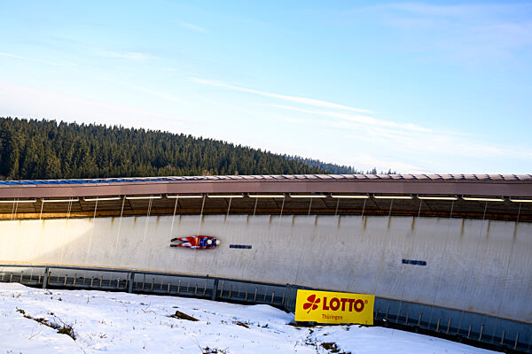 GER, Thueringen, 7. Eberspaecher Rodel Weltcup 2025/2026, 1 Mixed-Event Europameisterschaft pressenden by Skechers, Oberhof, 23.01-24.01.2026, 1. Lauf Herren Doppel, 11.10Uhr, 24.02.2026