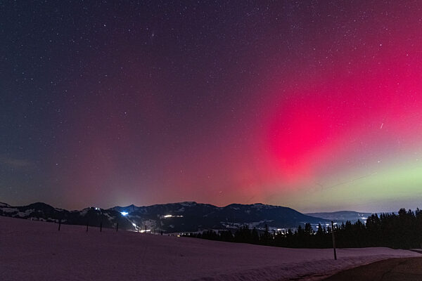 Polarlichter in den Alpen