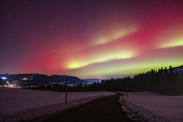 Polarlichter in den Alpen
