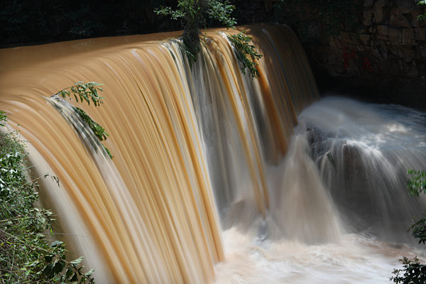 Flooding Yellow Waterfall