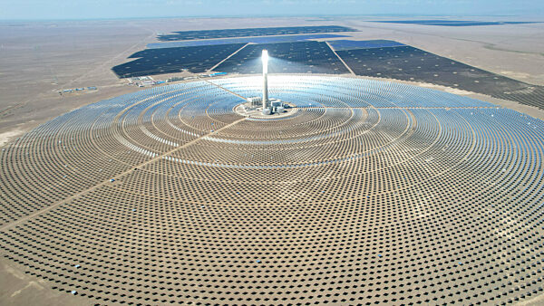 Gobi Desert Multi-energy Complementary Base PV Project Site in Jiuquan