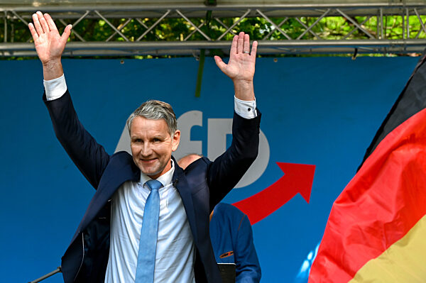 AfD-Kundgebung an ehemaliger innerdeutscher Grenze