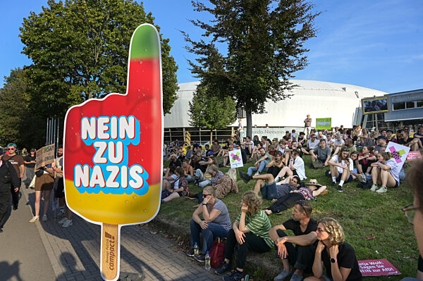 Landtagswahl Thüringen - Demonstration vor dem Landtag