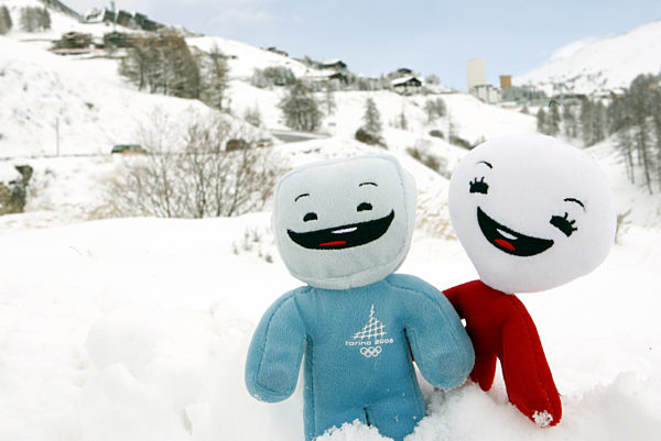 Turin 2006: Maskottchen bei Sestriere