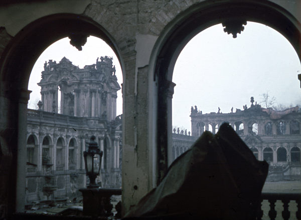 Bombing of Dresden 1945 - Zwinger in rubble